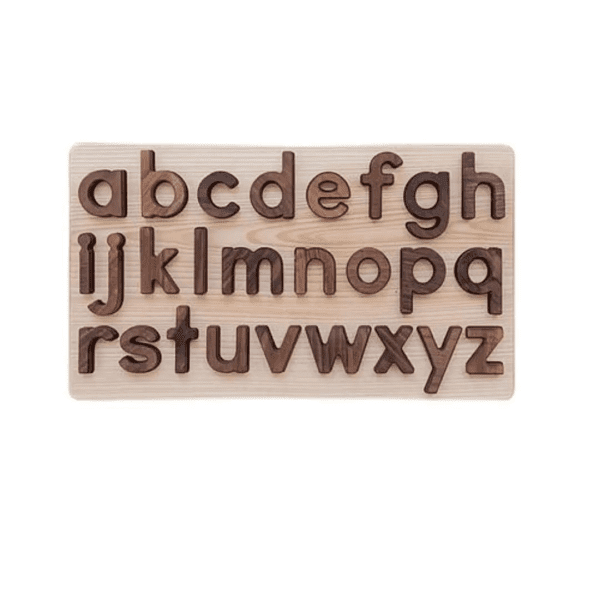 Walnut Lowercase Alphabet Puzzle (New Version) - Image 2