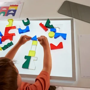 Coloured Crystal Block Set with Mirror & Teachers Guide