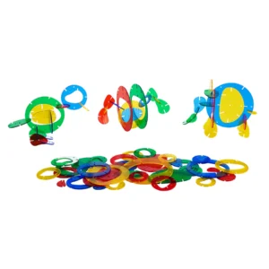 Interlocking Rainbow Pebbles (Set of 96) by EdX