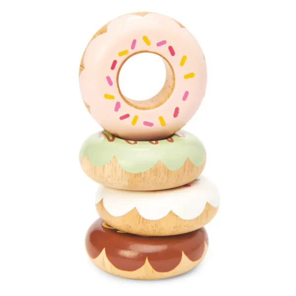 painted wooden doughnuts