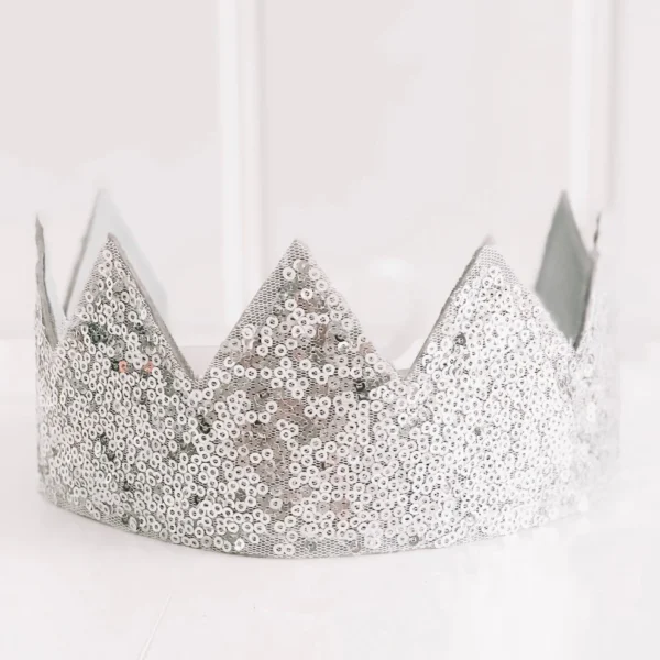 Sequin Crown Silver by Alimrose crown for playtime