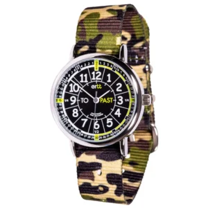 Learn to Tell Time Kids Watch | Camo Band with Black Face