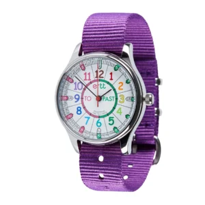 Learn to Tell Time Kids Waterproof Watch | Purple Band