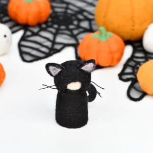 Felt Black Cat Peg Doll by Tara Treasures