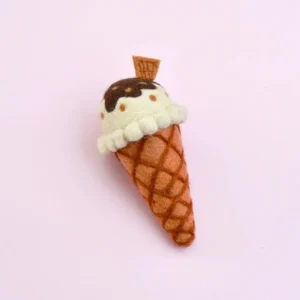 Felt Vanilla Chocolate Fudge Ice Cream by Tara Treasures