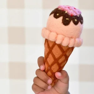 Felt Strawberry Sorbet Ice Cream by Tara Treasures