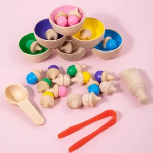 Wooden Acorn Counting & Sorting Kit