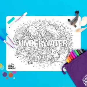 Silicone Colouring Placemat (Underwater) by Little Change Creators