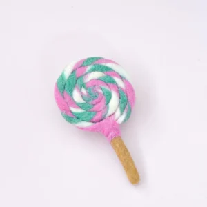 Felt Colourful Pink and Green Swirl Lollipop by Tara Treasures