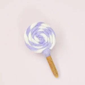 Felt Purple and White Swirl Lollipop by Tara Treasures