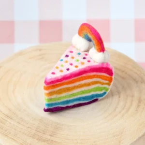 Felt Rainbow Cake Slice by Tara Treasures