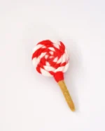 Felt Red and White Swirls Lollipop by Tara Treasures