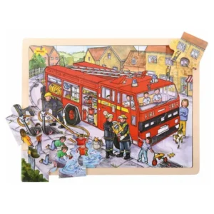 Large Tray Puzzle (Fire Engine) by BigJigs