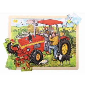 Large Tray Puzzle (Tractor) by BigJigs