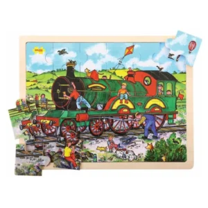Large Tray Puzzle (Train) by BigJigs