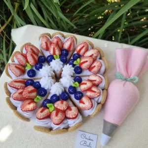 Strawberry Tart Set with Piping Bag by Onika Bali
