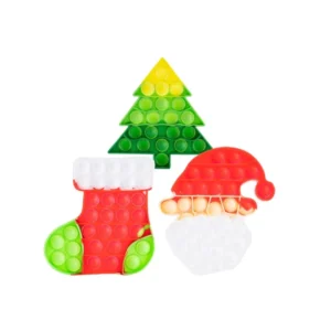 Christmas Pop-It Fidget! Santa Hat, Tree, Stocking