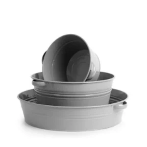 Metal Creative Outdoor Tubs (Set of 3) by TTS