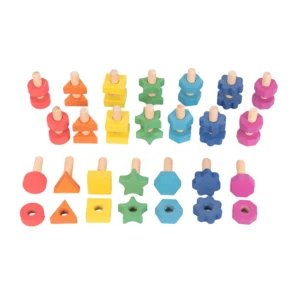 Wooden Rainbow Nuts and Bolts Set by TickiT