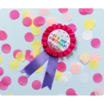 Giggle & Grow Pink Birthday Badge